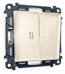 Выключатель проходной двухклавишный с подсветкой Ambrella Volt Quant MA304035