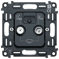 Механизм ТВ-розетки и SAT-розетки оконечные Ambrella Volt QUANT VM217