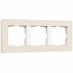  Werkel W0033066/ Рамка на 3 поста Split (айвори/белый, soft-touch) W0033066