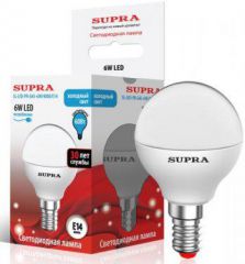 Лампа светодиодная Supra SL-LED-PR-G45-6W/4000/E14