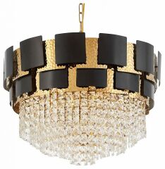 Подвесная люстра Lumina Deco MOLINA LDP 7045-600 BK+GD