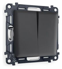 Выключатель двухклавишный без рамки Ambrella Volt Quant MA903010