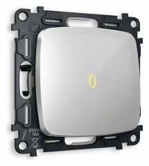 Выключатель проходной одноклавишный с подсветкой без рамки Ambrella Volt Quant MO402030