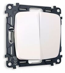 Выключатель двухклавишный без рамки Ambrella Volt Quant MO203010