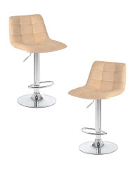 Набор 2 шт Стул барный Dobrin TAILOR, бежевый велюр (MJ9-10)