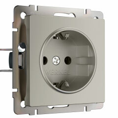  Werkel W1271004/ Розетка с заземлением (дымчатый) W1271004