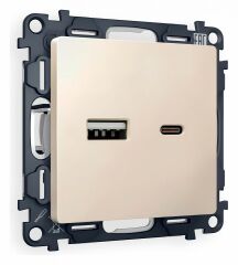 Розетка 2хUSB type A и C без рамки Ambrella Volt Quant MA331010