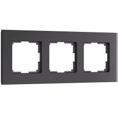  Werkel Рамка на 3 поста Senso (черный, стекло soft-touch) W0033108