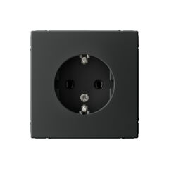  Systeme Electric ARTGALLERY РОЗЕТКА с заземлением, 16А, механизм, КАРБОН