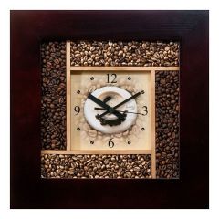  Салют Настенные часы (34.8x4.5x34.8 см) ДСЗ - 4АА29 - 445 АРОМАТ КОФЕ2