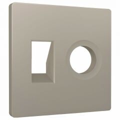 Накладка для ТВ-розетки и RJ-11 или RJ-45 Ambrella Volt ALFA AP3725