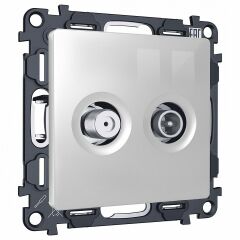 ТВ-розетка и SAT-розетка оконечная без рамки Ambrella Volt ALFA MA413310