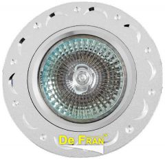 Точечный светильник De Fran FT 9942M "Круг с алмазной нарезкой" алюминий MR16 1 x 50 вт