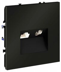 ТВ-розетка и розетка Ethernet RJ-45 без рамки Voltum S70 VLS060708