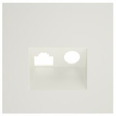 Накладка для ТВ-розетки и RJ-11 или RJ-45 Voltum S70 VLS002713