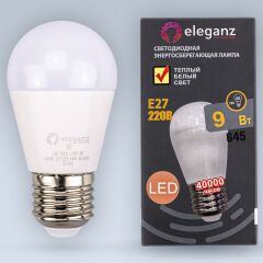 Лампа светодиодная Eleganz E27 9Вт 3000K 1404