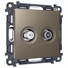 ТВ-розетка и SAT-розетка оконечная без рамки Ambrella Volt ALFA MA643310