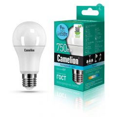 Лампа светодиодная Camelion E27 9W 4500K LED9-A60/845/E27 12044