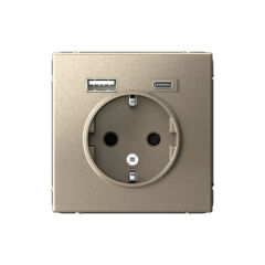  Systeme Electric ARTGALLERY РОЗЕТКА 16А с 2 USB A+C, 5В/2,4А/3,0А, 2х5В/1,5А, механизм, ШАМПАНЬ