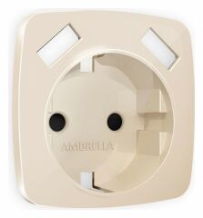 Накладка для розетки с заземлением и со шторками и 2хUSB type A Ambrella Volt Quant OP3090