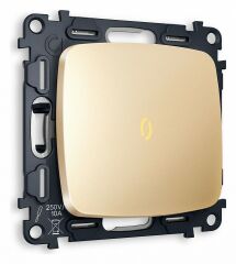 Выключатель проходной одноклавишный с подсветкой без рамки Ambrella Volt Quant MO602030