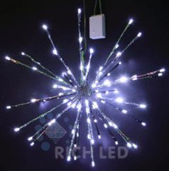  Rich LED Ежик 45 см, БЕЛО-ТЕПЛ. БЕЛЫЙ с контр.