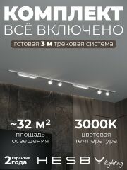 Комплект трековый Hesby Lighting Skylite №14 HSBL_kompl_S014_NI3W3K