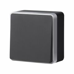  Werkel Выключатель одноклавишный проходной Gallant черный с серебром W5012034