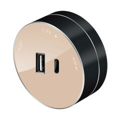  Systeme Electric MultiTrack Розетка 2хUSB (тип А+С) 18Вт, 5В/3А, тип MTK03, Песочный