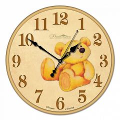  Династия Настенные часы (33x33x4 см) Медвежонок 01-009