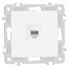 Розетка телефонная RJ-11 без рамки Arte Milano am-206 206.51-1.white