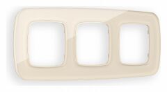 Рамка на 3 поста Ambrella Volt Radian Стекло органическое OF320303