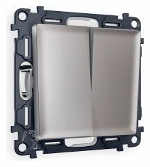 Выключатель проходной двухклавишный Ambrella Volt Quant MA503020