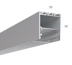  6063 Алюминиевый LED профиль LINE 5050 RAW LT70 (с экраном) — 2000мм