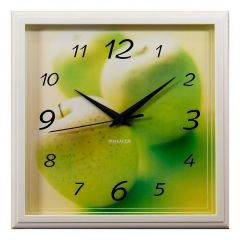  Салют Настенные часы (30x4x30 см) П-2А7-457 Яблоки