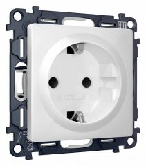 Розетка с заземлением и со шторкой, без рамки Ambrella Volt Quant MA127010