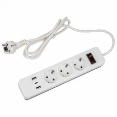 Сетевой фильтр Uniel S-GSR3-1,5 U2C1 WHITE/GREY UL-00012107