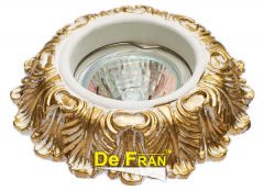 Точечный светильник De Fran FT 412 неповоротный гипс золото MR16 1 x 50 вт