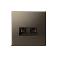  Systeme Electric ARTGALLERY РОЗЕТКА двойная компьютерная RJ45+RJ45, кат. 5е, механизм, МОККО