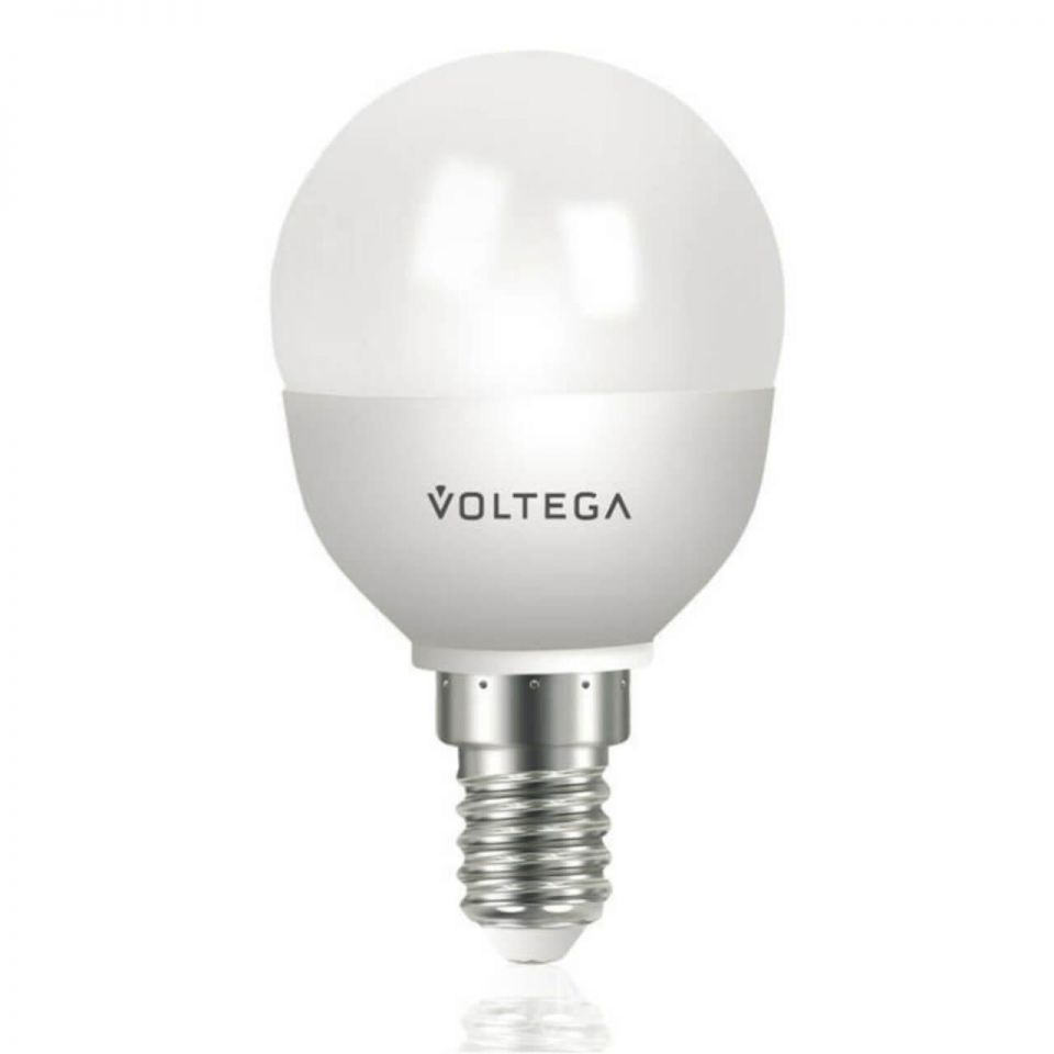 Лампа светодиодная Voltega E14 5.4W 4000К шар матовый VG4-G2E14cold5W 5748