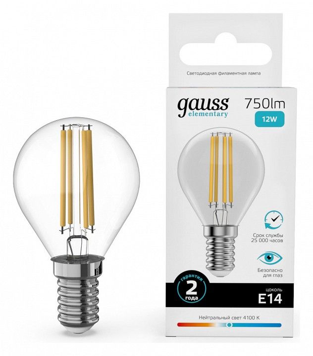 Лампа светодиодная Gauss Filament Elementary 52122