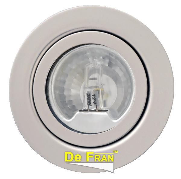 Точечный светильник De Fran FT 9216 Art1 T мебельный с прозрачным стеклом + лампа в комп. титан G4 1 x 20 вт