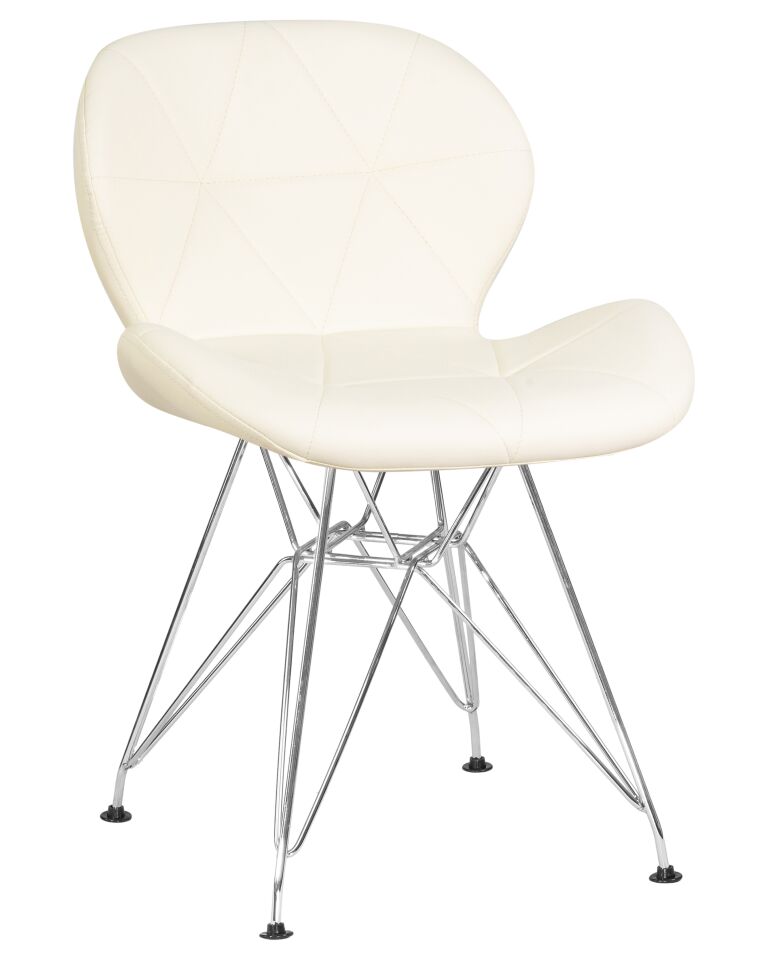 Стул обеденный Dobrin LMZL-302A BUTTERFLY CHROME, ножки хром, цвет кремовый