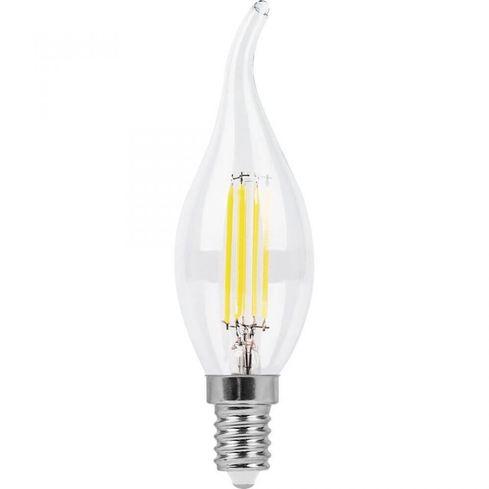 Лампа светодиодная Feron E14 11W 2700K Свеча на ветру Матовая LB-714 38010