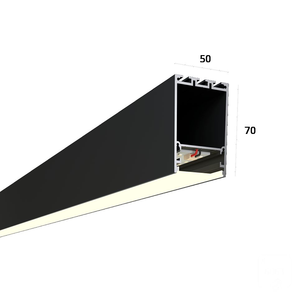  6063 Линейный светильник LINE 5070 (RAL9005/2500mm/LT70 — 4K/52W)