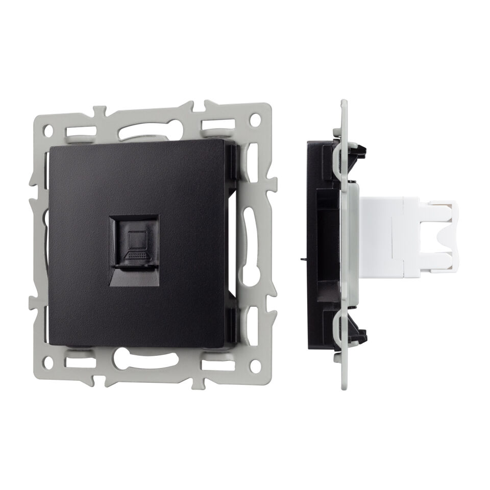 Механизм компьютерной розетки SCT-MPC1-PL-BK (RJ-45, CAT6) ( Arlight , -)