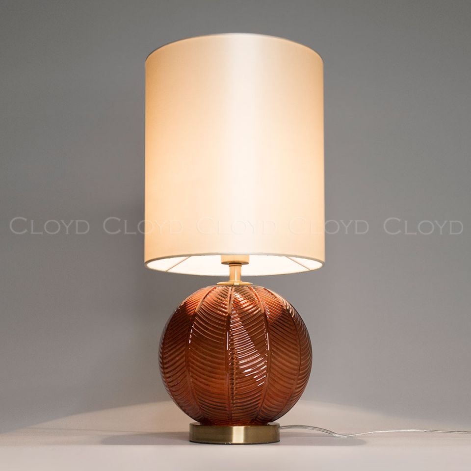 Настольная лампа Cloyd ARBUSS T1 / выс. 61 см - латунь - коричнев. стекло (арт.30119)