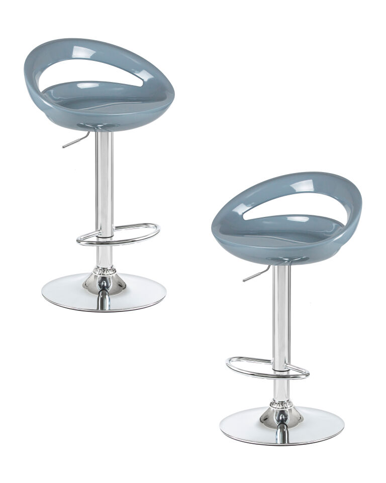 Набор 2 шт Стул барный Dobrin DISCO, серый