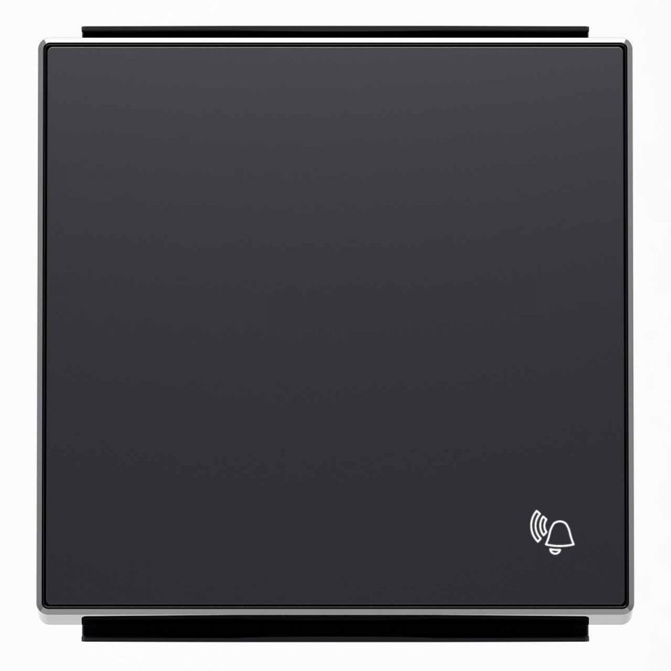 Лицевая панель ABB Sky выключателя одноклавишного Звонок чёрный бархат 2CLA850400A1501