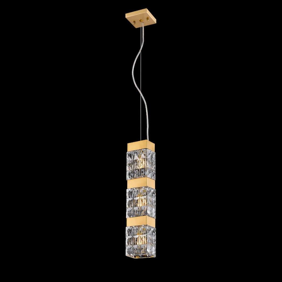 Подвесной светильник Cloyd CORUND P3 / выс. 45 см - латунь (арт.10683)